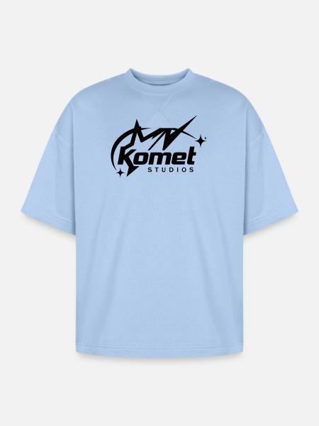 Komet Studios Star Logo - Oversized Unisex Short Sleeve Sweatshirt - powder blue