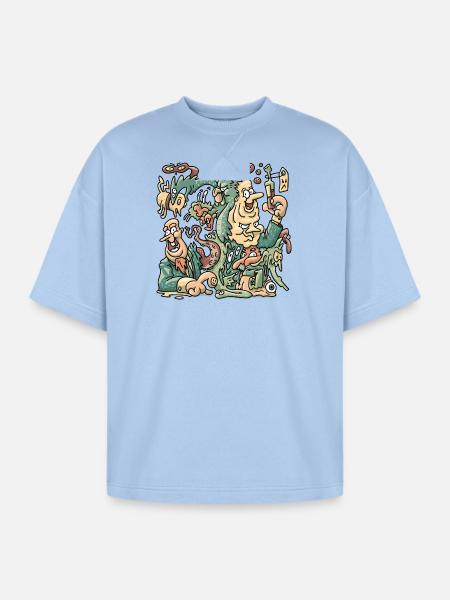 Mutation - Oversized Unisex Short Sleeve Sweatshirt - powder blue