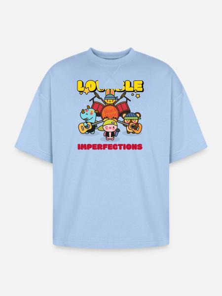 Lovable Imperfections Rock Band - Oversized Unisex Short Sleeve Sweatshirt - powder blue