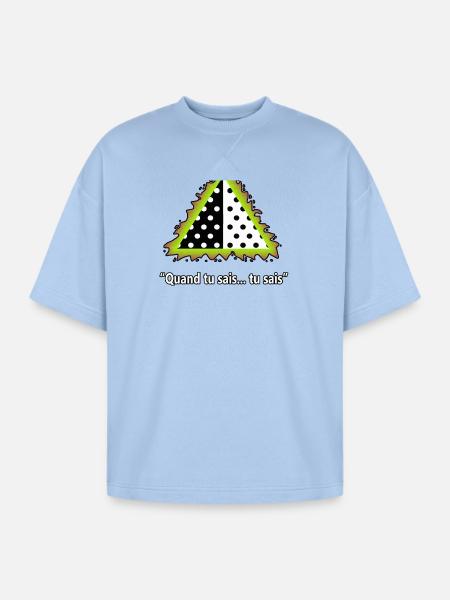 Anger the polkadots - Oversized Unisex Short Sleeve Sweatshirt - powder blue