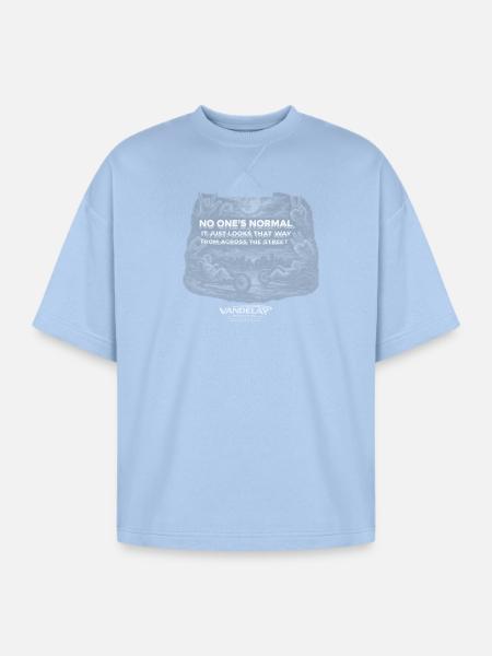 No One's Normal - Oversized Unisex Short Sleeve Sweatshirt - powder blue