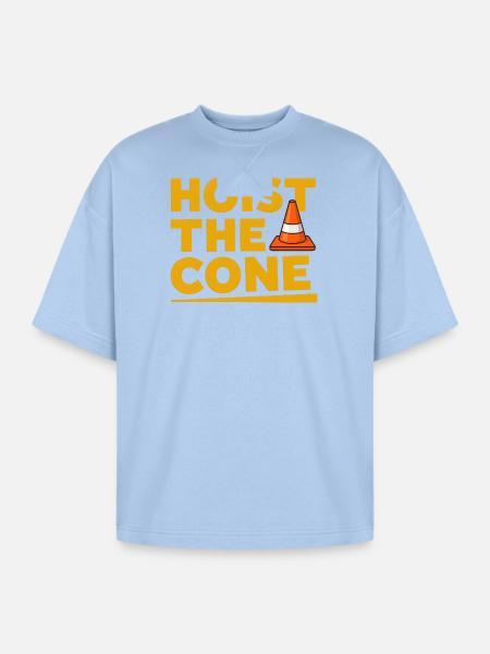 Hoist The Cone - Oversized Unisex Short Sleeve Sweatshirt - powder blue