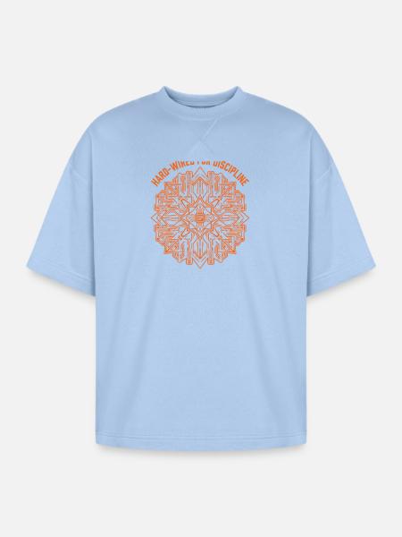 Engineer Discipline Tech Emblem - Oversized Unisex Short Sleeve Sweatshirt - powder blue