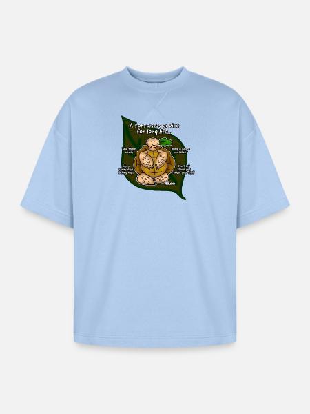 tortoise advice - Oversized Unisex Short Sleeve Sweatshirt - powder blue
