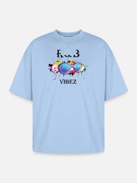 Hip Hop Neon Splash Sunglasses - Oversized Unisex Short Sleeve Sweatshirt - powder blue