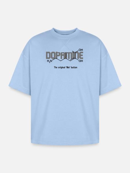 Dopamine Likewave Logo - Oversized Unisex Short Sleeve Sweatshirt - powder blue