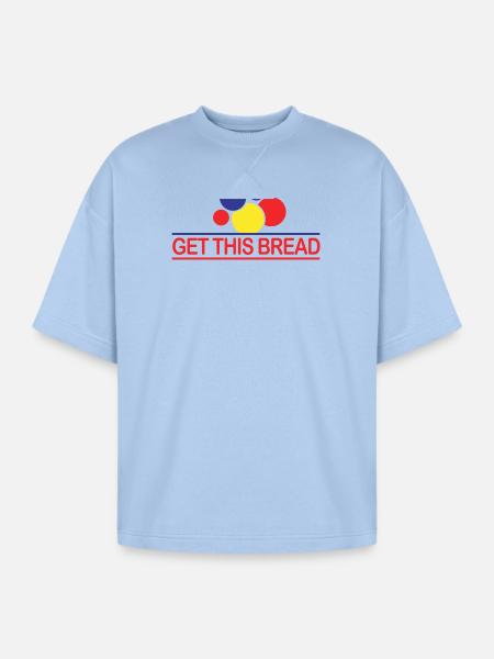 Get This Bread - Oversized Unisex Short Sleeve Sweatshirt - powder blue