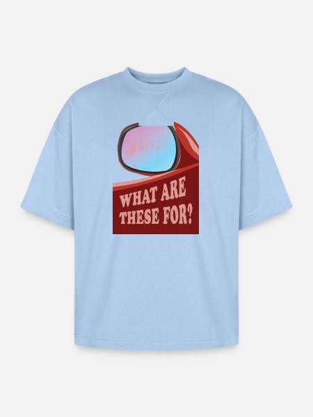 Retro Car wing mirror - Oversized Unisex Short Sleeve Sweatshirt - powder blue
