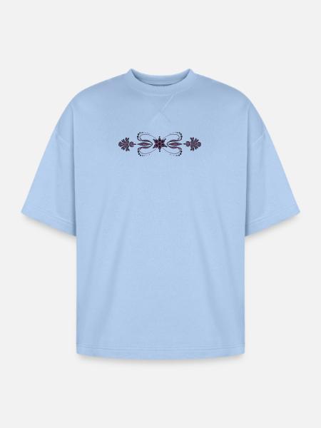 Ornament - Oversized Unisex Short Sleeve Sweatshirt - powder blue