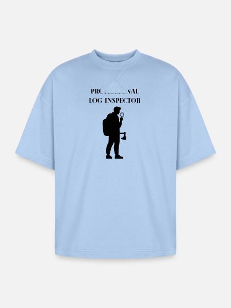 Busker Silhouette with Microphone - Oversized Unisex Short Sleeve Sweatshirt - powder blue