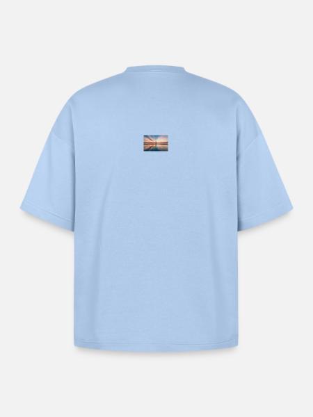 comfy merchant - Oversized Unisex Short Sleeve Sweatshirt - powder blue