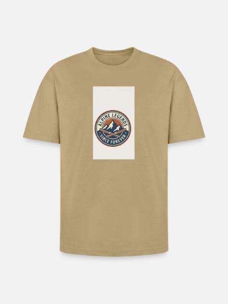 Alpine Legends Crest - Heavyweight Unisex T-Shirt HAMMER by Gildan - tan