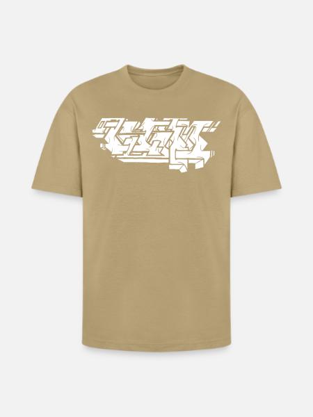Graffiti Piece - White - Heavyweight Unisex T-Shirt HAMMER by Gildan - tan