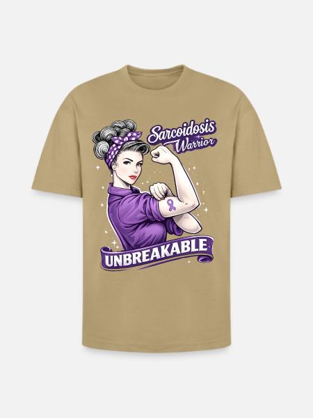Sarcoidosis Warrior Unbreakable - Heavyweight Unisex T-Shirt HAMMER by Gildan - tan