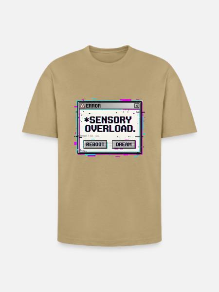 Sensory Overload - Heavyweight Unisex T-Shirt HAMMER by Gildan - tan