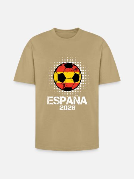Espana 2026 Flagball - Heavyweight Unisex T-Shirt HAMMER by Gildan - tan