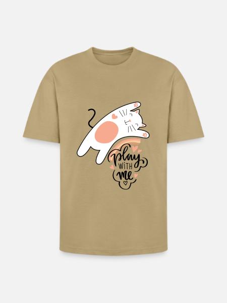 funny cat - Heavyweight Unisex T-Shirt HAMMER by Gildan - tan