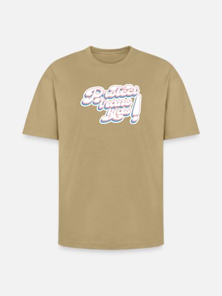 Protect Trans Kids! - Heavyweight Unisex T-Shirt HAMMER by Gildan - tan