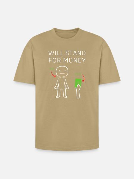 Funny Money Meme - Heavyweight Unisex T-Shirt HAMMER by Gildan - tan