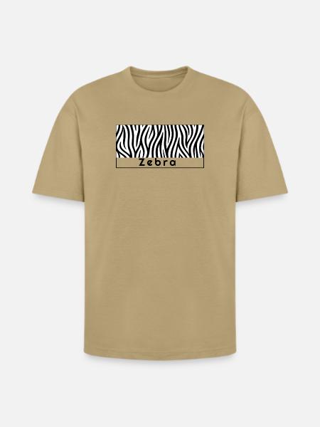 Zebraprint Bold Contrast - Heavyweight Unisex T-Shirt HAMMER by Gildan - tan
