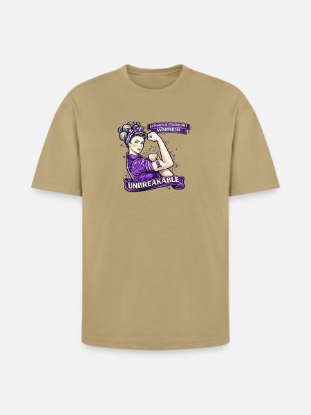 Unbreakable Sjögren's Warrior - Heavyweight Unisex T-Shirt HAMMER by Gildan - tan