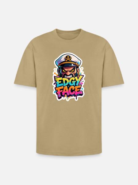 Edgy Face Sailor - Heavyweight Unisex T-Shirt HAMMER by Gildan - tan