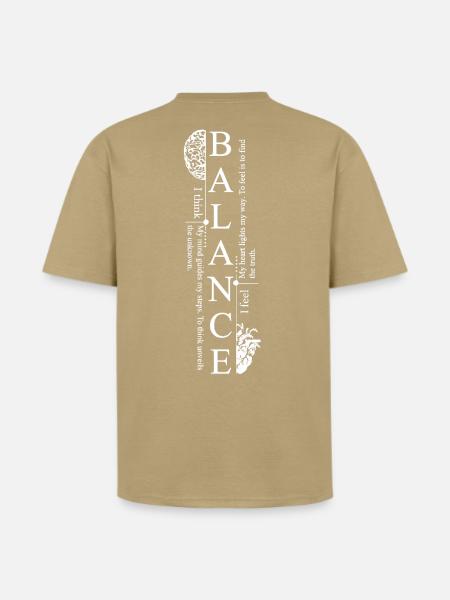 Balance Mind Graphic Tee - Heavyweight Unisex T-Shirt HAMMER by Gildan - tan