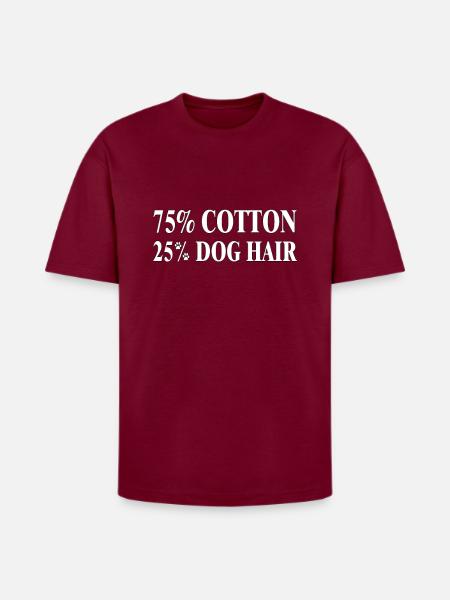 Dog Hair Cotton Blend Tee - Heavyweight Unisex T-Shirt HAMMER by Gildan - Garnet