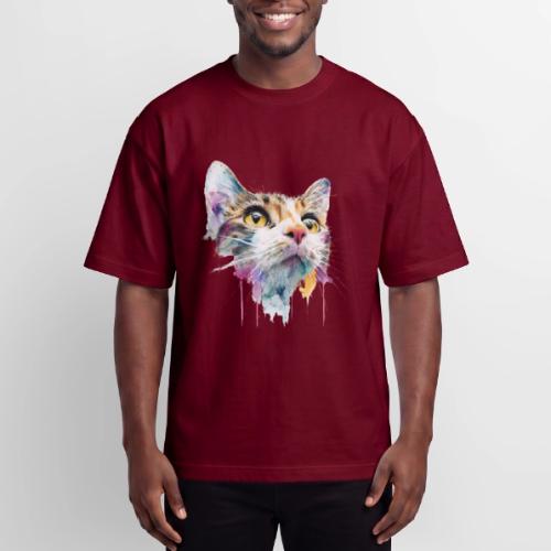 Chromatic Cat Splash - Heavyweight Unisex T-Shirt HAMMER by Gildan