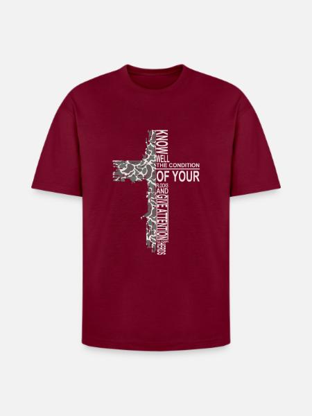 Camo Cross - Heavyweight Unisex T-Shirt HAMMER by Gildan - Garnet