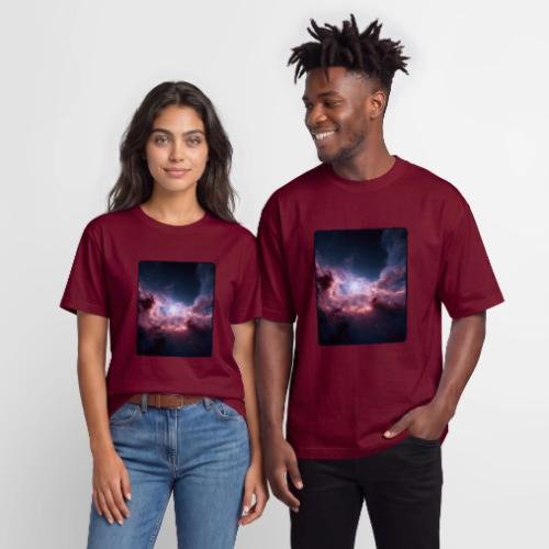 Radiant Cosmic Nebula Artwork - Heavyweight Unisex T-Shirt HAMMER by Gildan