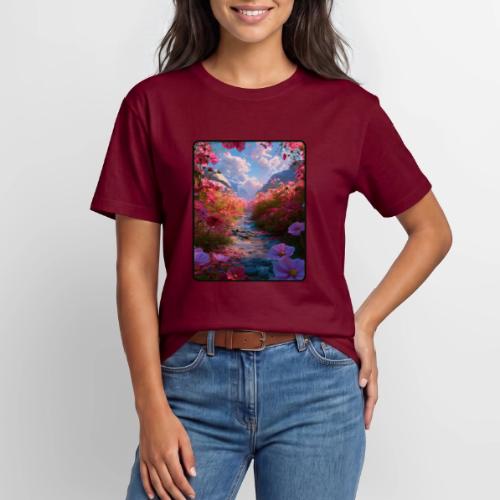 Dreamy Cosmos Valley Landscape Art - Heavyweight Unisex T-Shirt HAMMER by Gildan