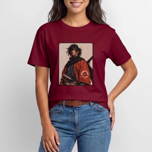 Young Samurai Warrior Portrait - Heavyweight Unisex T-Shirt HAMMER by Gildan