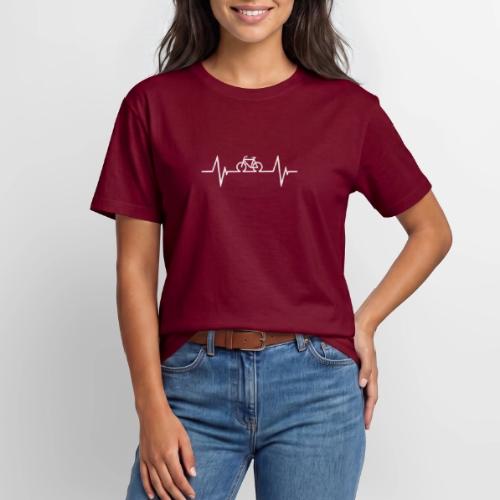 Bicycle Hearbeat - Heavyweight Unisex T-Shirt HAMMER by Gildan