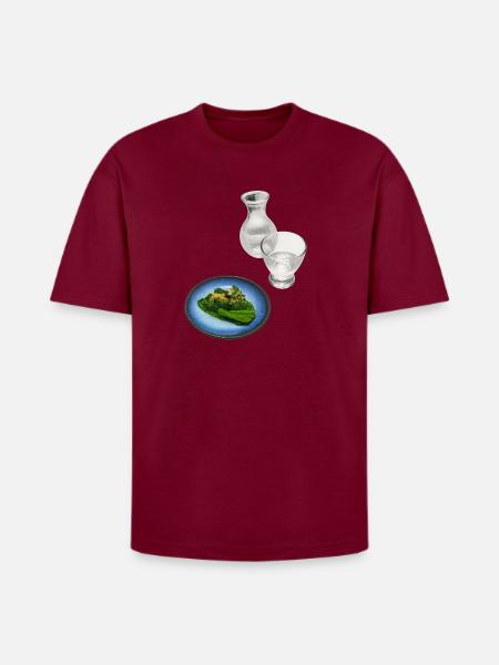 Sake with Spinach - Heavyweight Unisex T-Shirt HAMMER by Gildan - Garnet