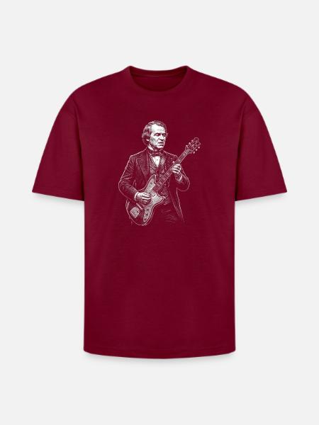 Andrew Johnson Guitarist Portrait  - Heavyweight Unisex T-Shirt HAMMER by Gildan - Garnet