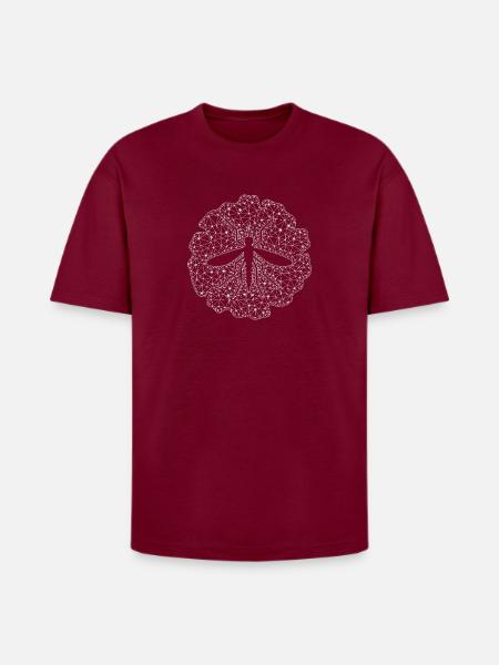 Geometric Mosquito Mesh Circle - Heavyweight Unisex T-Shirt HAMMER by Gildan - Garnet