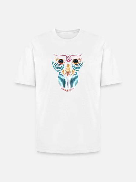 Smile Face - Heavyweight Unisex T-Shirt HAMMER by Gildan - white