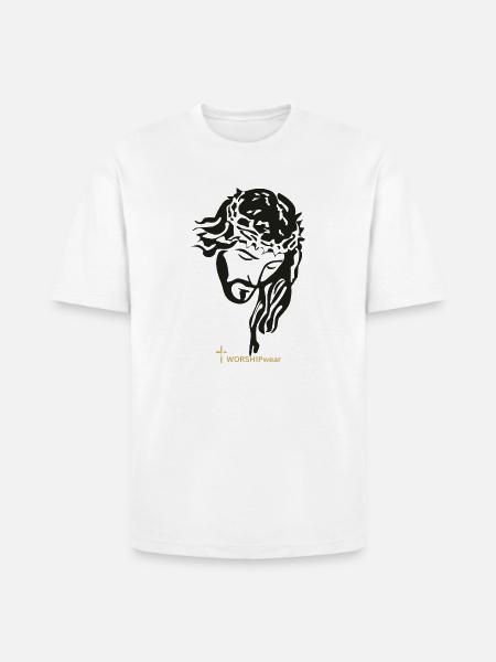 JESUS - Heavyweight Unisex T-Shirt HAMMER by Gildan - white