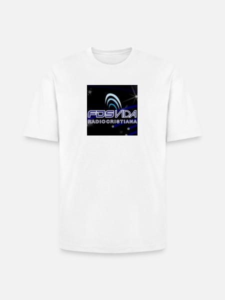 Vida Radio Cristiana Neon Logo - Heavyweight Unisex T-Shirt HAMMER by Gildan - white
