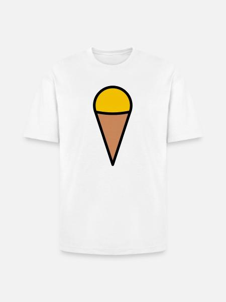 Minimal Ice Cream Cone Icon - Heavyweight Unisex T-Shirt HAMMER by Gildan - white