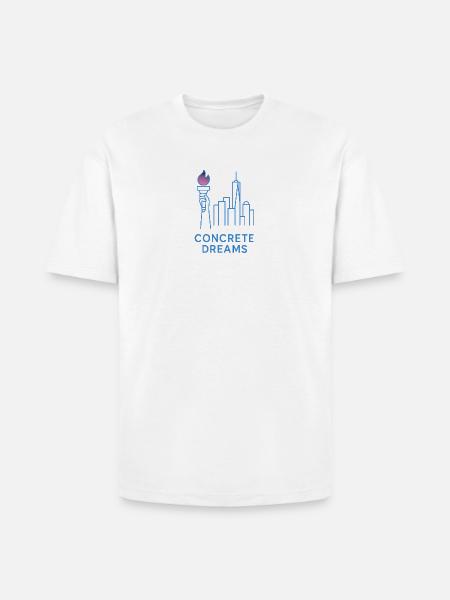 Concrete Dreams Torch Skyline - Heavyweight Unisex T-Shirt HAMMER by Gildan - white
