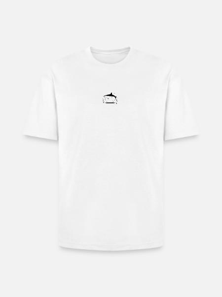 Monochrome Minimal Block - Heavyweight Unisex T-Shirt HAMMER by Gildan - white