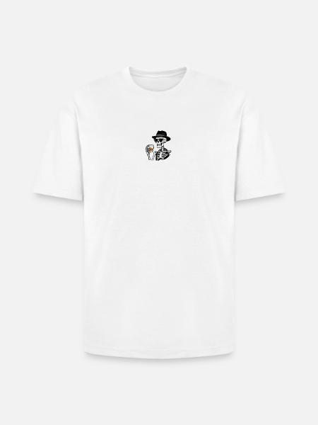 Skeleton Whiskey Noir - Heavyweight Unisex T-Shirt HAMMER by Gildan - white