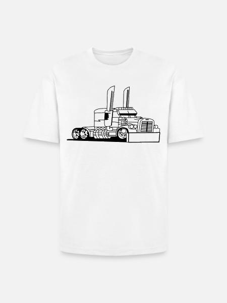 Comic style truck - Heavyweight Unisex T-Shirt HAMMER by Gildan - white