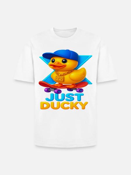 Just Ducky X22 - Heavyweight Unisex T-Shirt HAMMER by Gildan - white