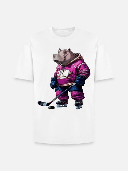Hippos ice hockey - Heavyweight Unisex T-Shirt HAMMER by Gildan - white