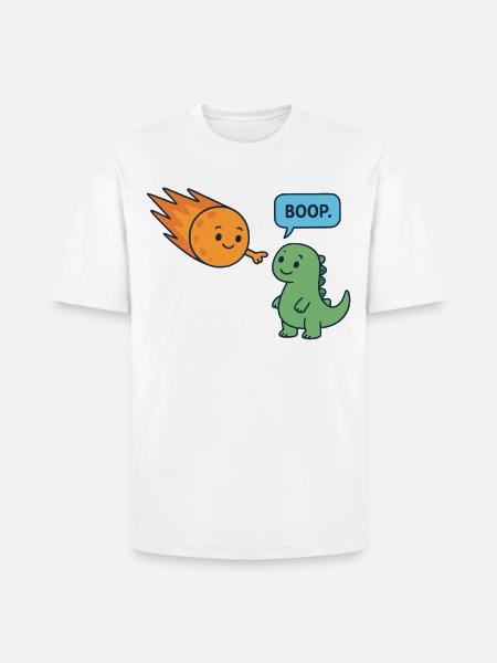 Meteor Buddy and Dino Boop - Heavyweight Unisex T-Shirt HAMMER by Gildan - white