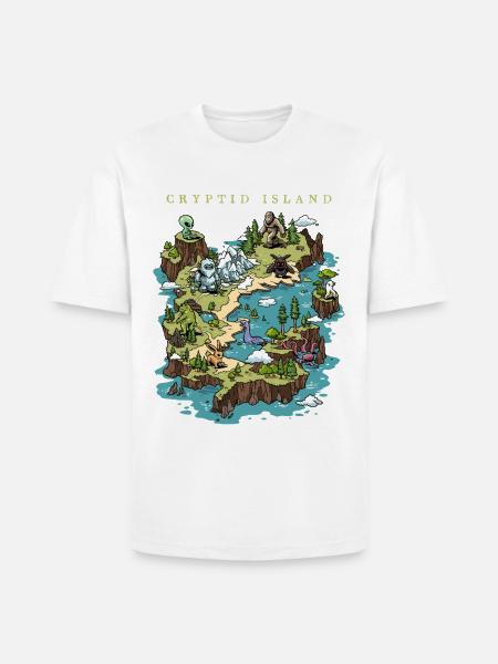 Cryptid Island - Heavyweight Unisex T-Shirt HAMMER by Gildan - white