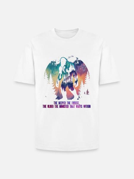 Bigfoot Creature Mythological Creatures - Heavyweight Unisex T-Shirt HAMMER by Gildan - white